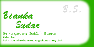 bianka sudar business card